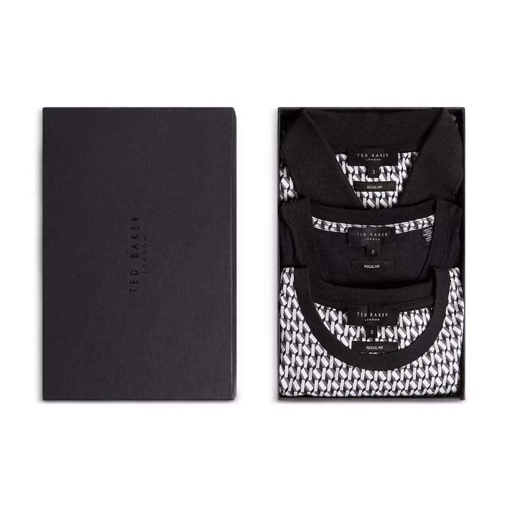 Ted Baker Men's Black Short Sleeve Gift Set - 3 Shirts - USA Size Large (4).